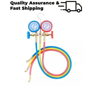 Mangueras de carga de refrigerante de aire acondicionado con conjunto de medidor de colector de diagnóstico - Imagen 1 de 1