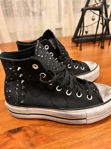 Plataforma elevadora Converse Chuck Taylor All Star tachonada alta nueva talla 37 - Imagen 1 de 7
