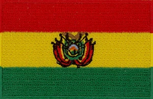 Bolivia Flag Embroidered Patches 2.5"x1.5"  iron-on - Picture 1 of 1