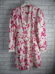 Witchery womens shirt dress pink floral print 10 hemp pockets lined long sleeves - Picture 1 of 12