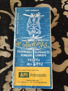 DINO DURANTE EL STROLOGO 1992 CALENDARIO ALMANACO SCHIESON LUNARIO VENETO sc105 - Foto 1 di 2