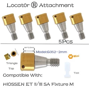 Accesorio de localizador dental para sistema Hossen mini pilar AH = 2,0 mm, 5 piezas - Imagen 1 de 4