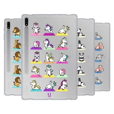 HEAD CASE DESIGNS YOGA ANIMALS 2 SOFT GEL CASE FOR SAMSUNG TABLETS 1 - Image 1 of 4