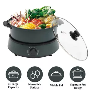Electric Hot Pot Portable Electric Skillet Multi Function Electric Cooker new - Imagen 1 de 15