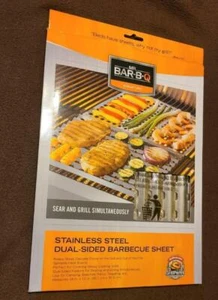 Mr. Bar-B-Q Edelstahl doppelseitiges Grillblech (NEU/Neu in OVP) - Bild 1 von 1