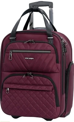 KROSER Carry On Underseat Multi-functional, 16-inch, Lightweight, Burgundy  - Image 1 of 4