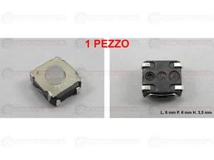 PULSANTE MICRO SWITCH CHIAVE TELECOMANDO RENAULT OPEL 4 PIN - 1 PZ. - Picture 1 of 1
