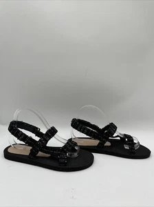 Women’s Stuart Weitzman Vail Patterned Sport Sandals Black Size 8.5B/39 - Picture 1 of 5