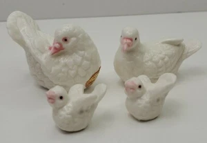 Hi Style Bridge Bone China 4 Piece DOVES Japan in Box Vintage  - Picture 1 of 9