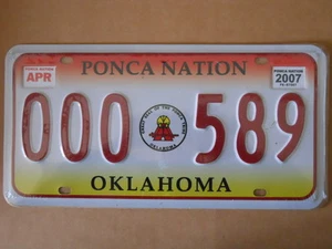 Targa Americana OKLAHOMA 000-589 PONCA NATION USA 31x16 cm -Più basso di EBAY - Imagen 1 de 1