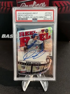 2023 Bowman’s Best Diego Cartaya Reel To Reel Dc Auto-mini Dia 7/25 PSA 10 🔥🔥 - Image 1 of 2