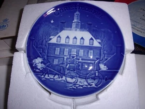 VINTAGE COPENHAGEN WEIHNACHTSTELLER BING & GRONDAHL WILLIAMSBURG 1986 ICH HABE ZWEI - Bild 1 von 4