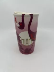 Rare Starbucks Miami Ceramic Tumbler Mug Cup 12oz 2016 Florida Flamingo NEW S9 - Picture 1 of 6