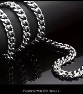 MÄNNERSCHMUCK EDELSTAHL HALSKETTE TITAN STAINLESS STEEL HIPHOP TRENDY 50cm - Bild 1 von 4