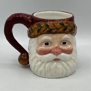 DEMDACO SANTA HEAD Kaffeebecher Tasse von Kathy Killip Folk Herz Winter zu Hause Neu ohne Etikett - Bild 1 von 9