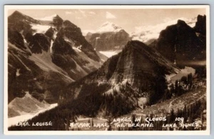 Lakes In Clouds, Banff National Park, Antique Byron Harmon RPPC Postcard #109 - Picture 1 of 2