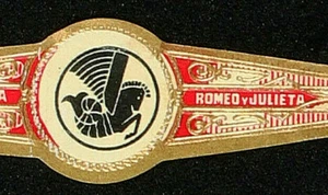 138BtN-VITOLA Antigua-Old Cigar Band ROMEO Y JULIETA UNICORNIO - Imagen 1 de 3