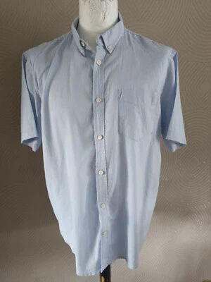 Camisa para hombre French Connection azul tejido Oxford mezcla de lino - talla XL Foto 1 de 4