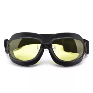 Motorcycle Motocross Goggles Retro Vintage Aviator Pilot Outdoor Eyewear - Foto 1 di 8
