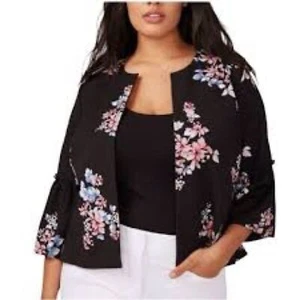 Lane Bryant Damen Blazer schwarz mehrfarbig Größe 20 - Bild 1 von 10