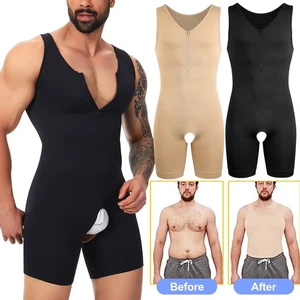 Men's Body Shaper Slimming Compression Bodysuit Tummy Control Fajas Para Hombre - Picture 1 of 25