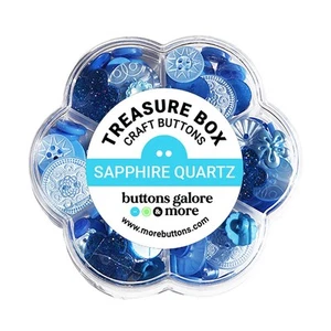 Buttons Galore Treasure Box - Sapphire Quartz TBX-105 - Picture 1 of 2