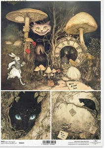 We're All Mad Here | A4 Rice Paper | Paper for Decoupage | Alice in Wonderland - Picture 1 of 4