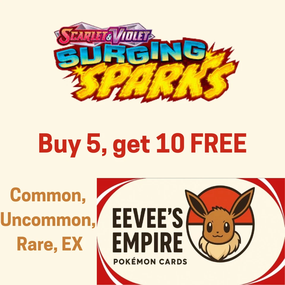 Pokemon individual cards- Surging Sparks /191 - Full base set - Pick your own-NM - Image 1 of 1