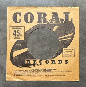 7" CORAL - Company Sleeve USA - Original - Picture 1 of 1