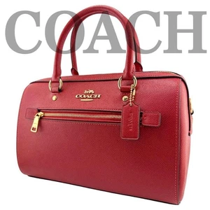 Bolso de hombro/bolso de mano coach Rowan 79946 de cuero granulado rojo bidireccional, sin usar - Imagen 1 de 12