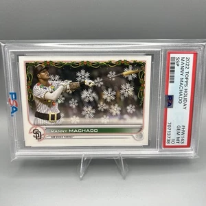 2022 Topps Holiday Manny Machado SSP Lights Variation #HW143 PSA 10 SD Padres - Imagen 1 de 2