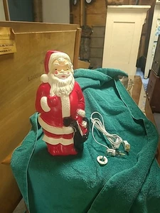 Vintage 13" Empire 1968 Plastic Blow Mold Tabletop Santa Claus Holiday Antique - Picture 1 of 11