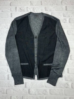 John Varvatos Linen Wool Knit Cardigan Gray Sweater Men’s Size L - Image 1 of 4