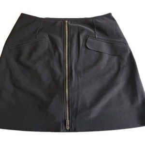 Athleta Stellar Skort Black XS Gold Front Zip Athletic Activewear Tennis Skirt - Picture 1 of 9