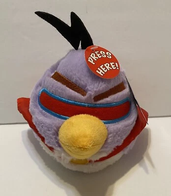Muñeca de peluche Angry Bird Space Lazer púrpura pájaro juguete niños 5" ¡SIN sonido! Nueva con etiqueta Foto 1 de 4