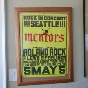 Gerahmtes Vintage Mentoren Konzert Flyer Poster - Bild 1 von 3