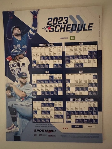 2023 TORONTO BLUE JAYS  SGA MAGNET MAGNETIC  SCHEDULE + SPRING TRAINING SCHEDULE Cover