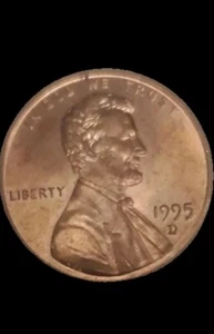 1995 D Mint Mark Penny with Double Die Errors On Reverse And CLOSE AM "RARE" - Picture 1 of 5