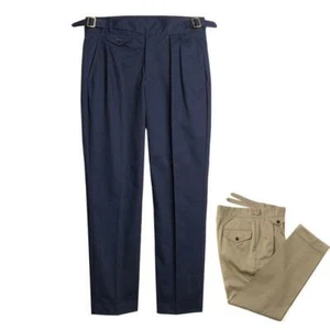 Pantalones Caqui Gurkha Noveno Hombres De Colección Chino Militar Tiro Medio Informales Talla - Imagen 1 de 8