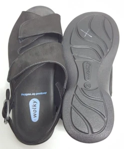 Wolky Sandals Womens Nimes Size 5.5 Nubuck Leather Shoes 2 Strap Slingback 617 - Picture 1 of 12