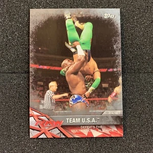 2018 Topps Road To Wrestlmania WWE Team USA #95 Silver Parallel #'d /25- - Picture 1 of 2