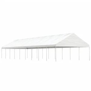 Pavillon mit Dach Weiß 20,07x5,88x3,75 m Polyethylen - Bild 1 von 6