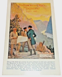 TARJETA POSTAL HERBERT STITT REVISTA B&O BALTIMORE & OHIO MARZO 1927 - Imagen 1 de 2