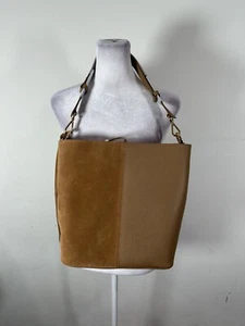 Stuart Weitzman Women’s Brown Colored Leather Bucket Bag - Picture 1 of 8