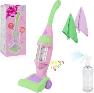 Kids Vacuum Cleaner Toy, Toy Vacuum Cleaner for Toddlers with Light & Sounds Eff - Picture 1 of 7