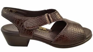 SAS Suntimer Brown Croc Patent Sandals 6.5 W - Picture 1 of 5