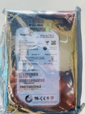 Seagate Barracuda7200.12250 GB 7200 RPM SATA HP Model VB0250EAVER - Image 1 of 4