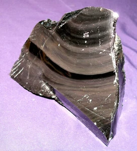 Schwarzer Obsidian, Rohstein, Mexico, 855,1g 145x120x55mm Heilstein - Bild 1 von 11