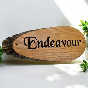 Custom Oak Plaque,Personalised Carved Wooden House Sign with Live Edges,Rustic - Picture 1 of 17