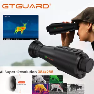 Thermal Monocular Hunting Night Vision Goggles 384x288 AiSuper Resolution 8xZoom - Picture 1 of 23